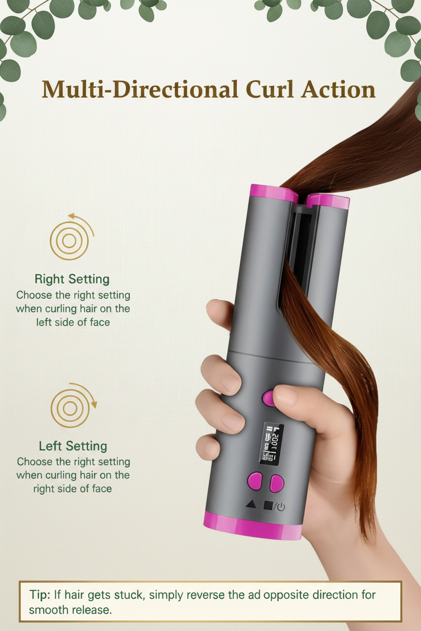 Auto Curler Multi-Directional Action - Elegant Brand Theme