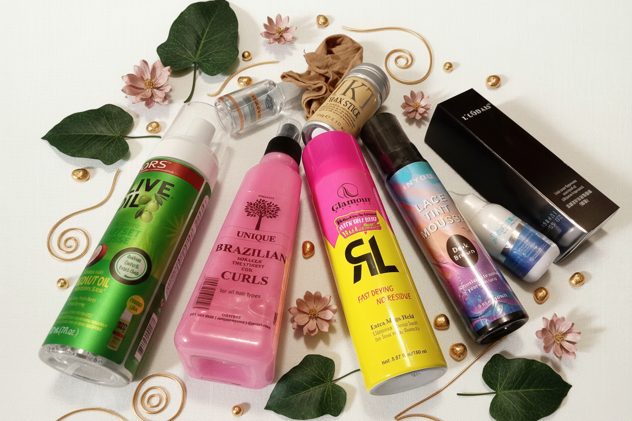 Elegant Beauty Product Flat Lay